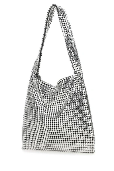 Shop Paco Rabanne Woman Metal Mesh Pixel Handbag In Silver