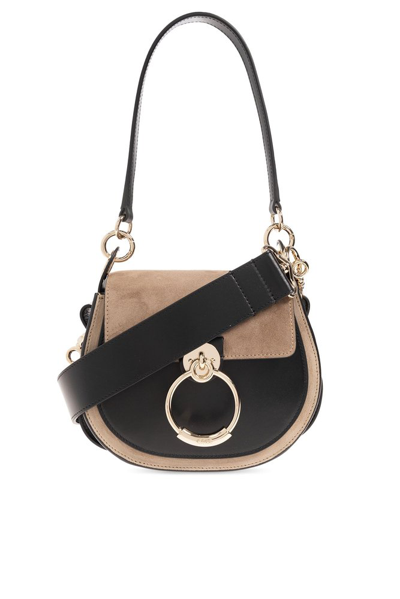Shop Chloé Tess Small Shoulder Bag In Black