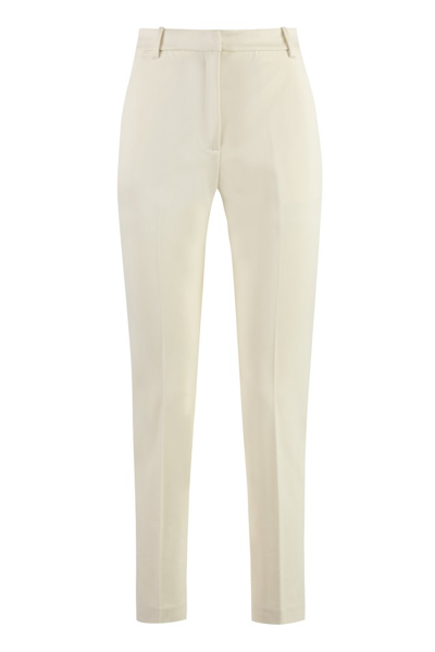 Shop Pinko Straight Leg Tailored Trousers In White