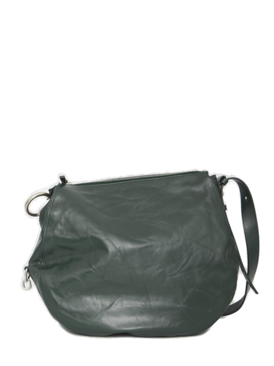 Shop Burberry Medium Knight Zipped Shoulder Bag In Green