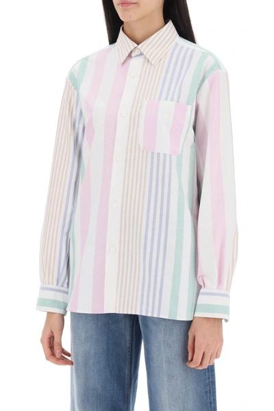 Shop Apc A.p.c. Sela Striped Oxford Shirt