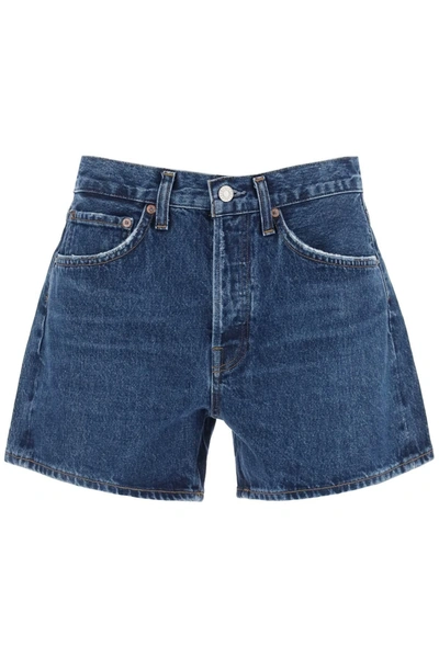 Shop Agolde Parker Long Denim Shorts