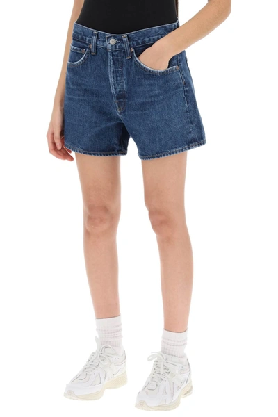 Shop Agolde Parker Long Denim Shorts