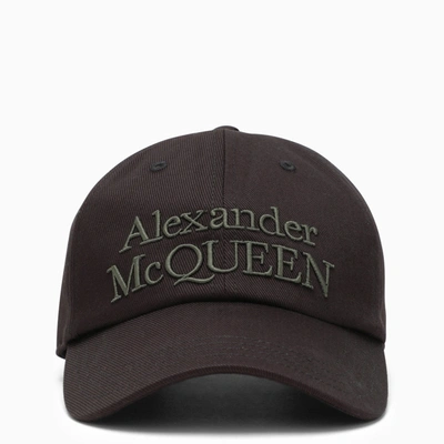 Shop Alexander Mcqueen Alexander Mc Queen Embroidered Logo Cap In Black