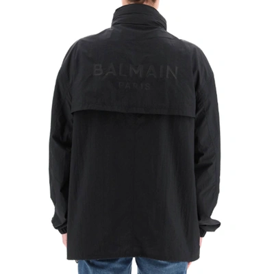 Shop Balmain Nylon Logo Jacket