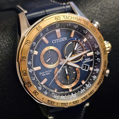 Pre-owned Citizen Pcat Chronograph Eco-drive Cb5917-05l Sapphire Crystal Men's Watch