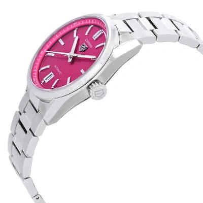 Pre-owned Tag Heuer Carrera Automatic Pink Dial Unisex Watch Wbn2313.ba0001