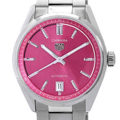 Pre-owned Tag Heuer Carrera Automatic Pink Dial Unisex Watch Wbn2313.ba0001