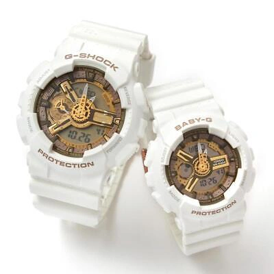 Pre-owned Casio Presents Lover's Collection 2022 Limited Lov-22a-7ajr White Pair Watch