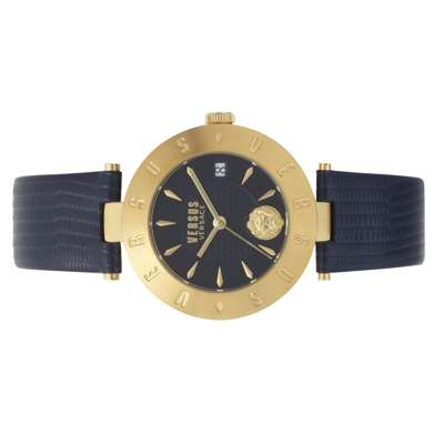 Pre-owned Versus By Versace Ladies Watch Wristwatch Logo Vsp772218 Leather