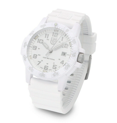 Pre-owned Luminox Sea Turtle White Out Silicone Strap Unisex Watch Xs.0327.wo