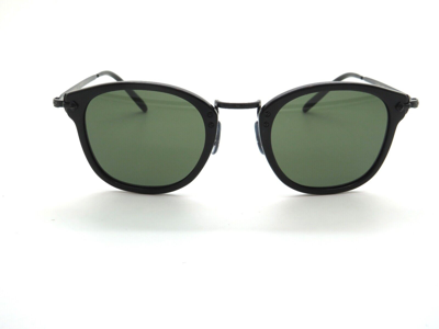Pre-owned Oliver Peoples Op-506 Sun Ov5350s 146552 Matte Black/g-15 Sunglasses In Green