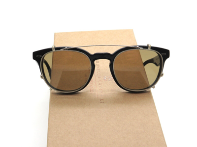 Pre-owned Oliver Peoples Brunello Cucinelli Jep Ov5485m 10052 Black Eyeglasses Clip-on In Yellow Olive