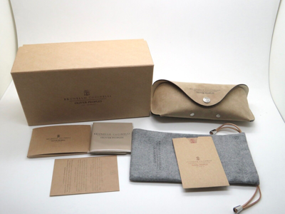 Pre-owned Oliver Peoples Brunello Cucinelli Jep Ov5485m 10052 Black Eyeglasses Clip-on In Yellow Olive
