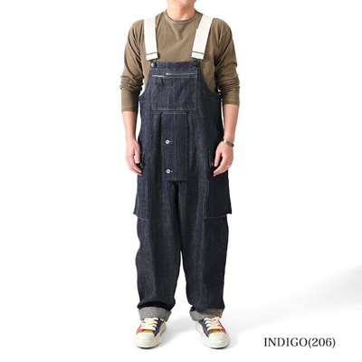Pre-owned Nigel Cabourn [brand New]  Livero Japan Denim Naval Dungarees Overalls Size:44 In Blue