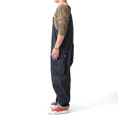 Pre-owned Nigel Cabourn [brand New]  Livero Japan Denim Naval Dungarees Overalls Size:44 In Blue