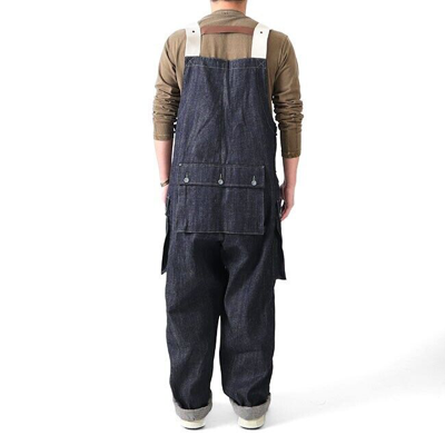 Pre-owned Nigel Cabourn [brand New]  Livero Japan Denim Naval Dungarees Overalls Size:44 In Blue