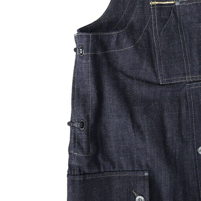 Pre-owned Nigel Cabourn [brand New]  Livero Japan Denim Naval Dungarees Overalls Size:44 In Blue