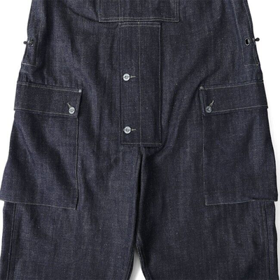 Pre-owned Nigel Cabourn [brand New]  Livero Japan Denim Naval Dungarees Overalls Size:44 In Blue