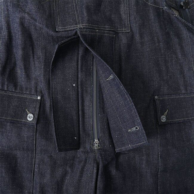 Pre-owned Nigel Cabourn [brand New]  Livero Japan Denim Naval Dungarees Overalls Size:44 In Blue