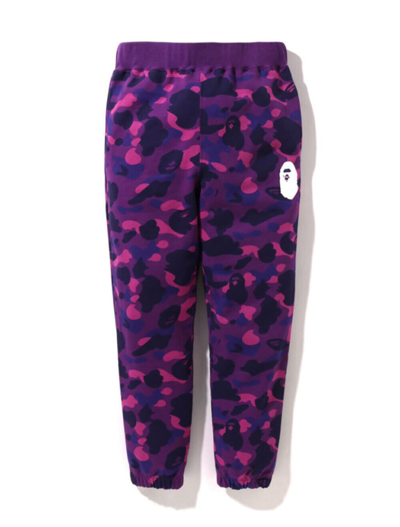 Pre-owned A Bathing Ape Men's Color Camo Sweat Pants Navy/ Purple/ Red/ Green 1i80152001