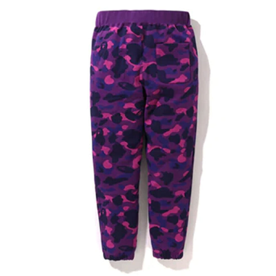 Pre-owned A Bathing Ape Men's Color Camo Sweat Pants Navy/ Purple/ Red/ Green 1i80152001