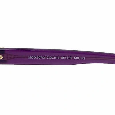 Pre-owned Cazal Sunglasses  Legends 607/3 016 56 18 140 Violet Gold Green Gradient Lens 100