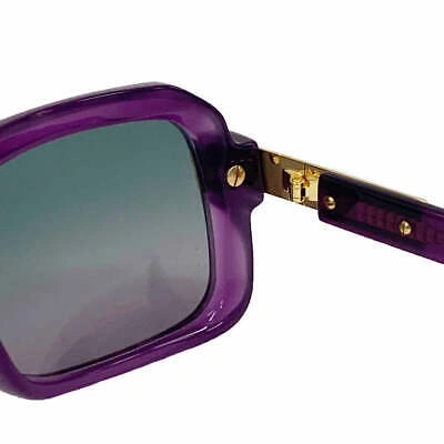 Pre-owned Cazal Sunglasses  Legends 607/3 016 56 18 140 Violet Gold Green Gradient Lens 100