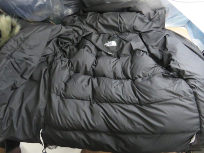 Pre-owned The North Face Mens  Himalayan 550-down Insulated Winter Parka - Black Yosemite In Tnf Black Yosemite Print / Tnf Black / Tnf White Logo