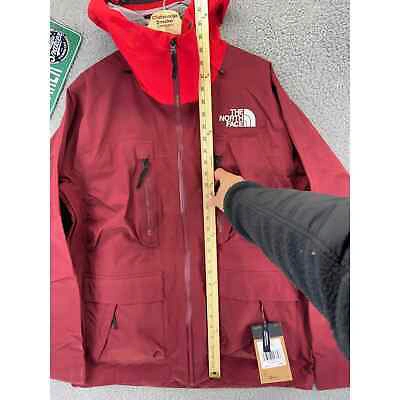 Pre-owned The North Face Dragline Ski Jacket Mens Medium Red Burgundy Hooded Snowboarding