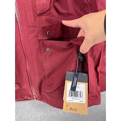 Pre-owned The North Face Dragline Ski Jacket Mens Medium Red Burgundy Hooded Snowboarding