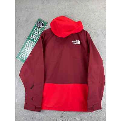 Pre-owned The North Face Dragline Ski Jacket Mens Medium Red Burgundy Hooded Snowboarding