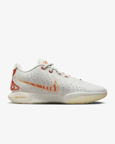 Pre-owned Nike Lebron James Xxi 21 Akoya Light Bone Coconut Milk White Orange Fv2345-001