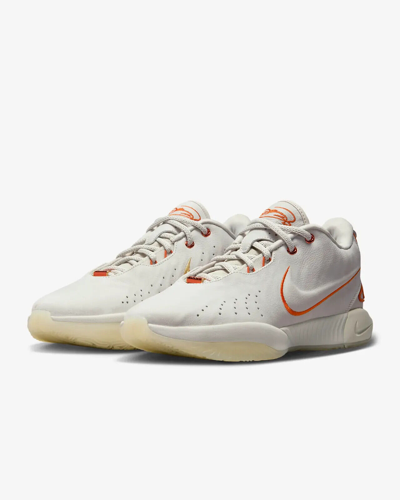 Pre-owned Nike Lebron James Xxi 21 Akoya Light Bone Coconut Milk White Orange Fv2345-001