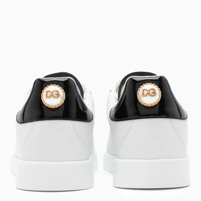 Shop Dolce & Gabbana Dolce&gabbana White And Gold Low Sneakers