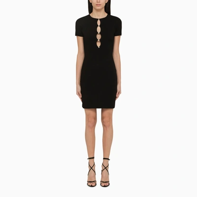 Shop Dsquared2 Black Viscose Mini Dress