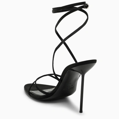 Shop Paris Texas Black Liz Sandal With Satin Laces