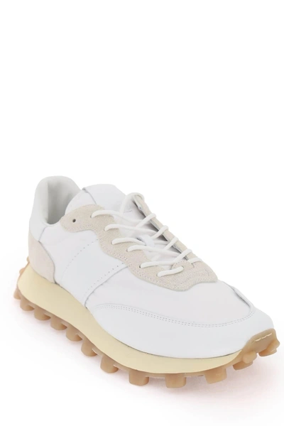 Shop Tod's Leather And Fabric 1t Sneakers