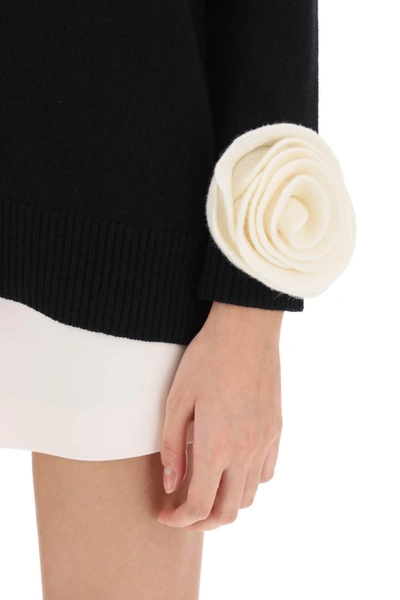 Shop Valentino Garavani Wool Sweater With Roses