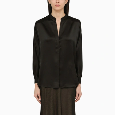 Shop Vince Black Silk Blouse