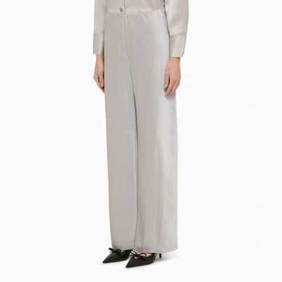 Shop Vince Pearl Grey Satin Trousers
