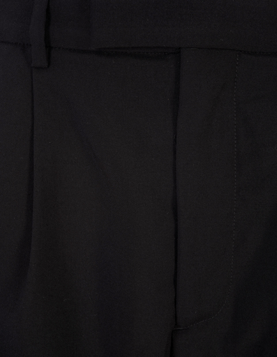 Shop Amiri Black Double Pleat Shorts