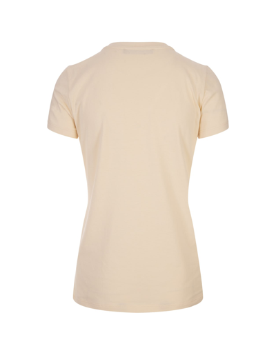 Shop Roberto Cavalli Ivory T-shirt With Lemons And Snake Print In White