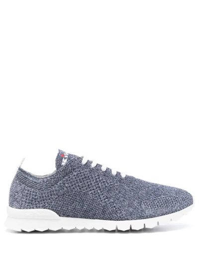 Shop Kiton Denim Fit Running Sneakers In Blue