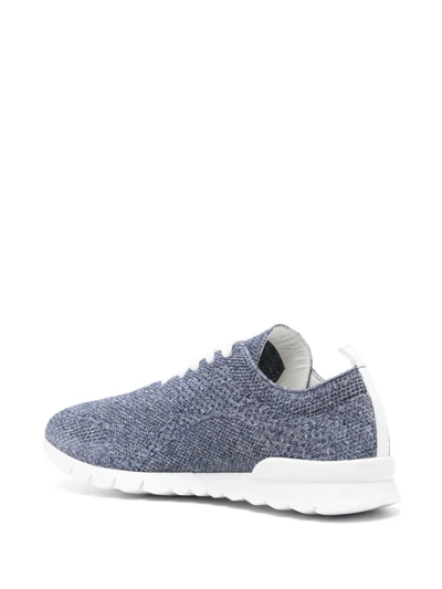 Shop Kiton Denim Fit Running Sneakers In Blue