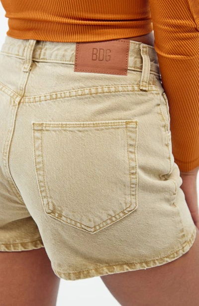 Shop Bdg Urban Outfitters Mom Denim Shorts In Bone
