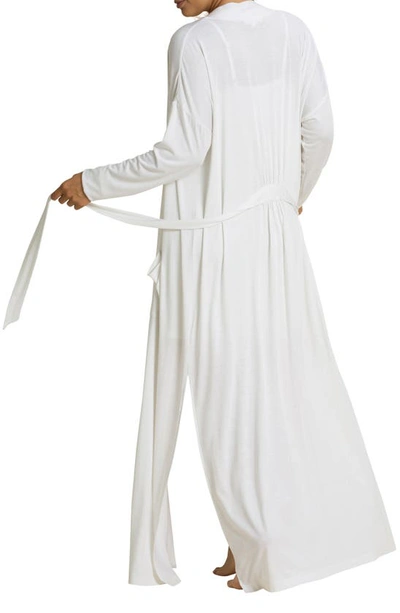 Barefoot Dreams Luxe Milk Jersey Duster Robe In Pearl