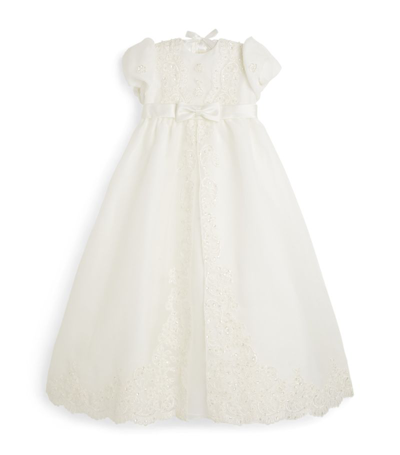 Shop Sarah Louise Christening Robe And Bonnet Set (3-12 Months) In Ivory