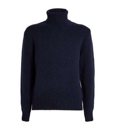 Shop Polo Ralph Lauren Wool-cashmere Sweater In Blue