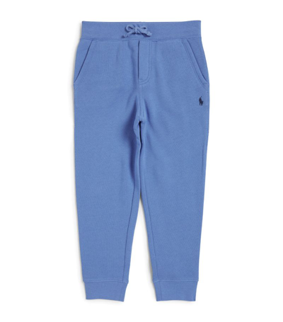 Shop Ralph Lauren Logo Embroidered Sweatpants (6-14 Years) In Blue